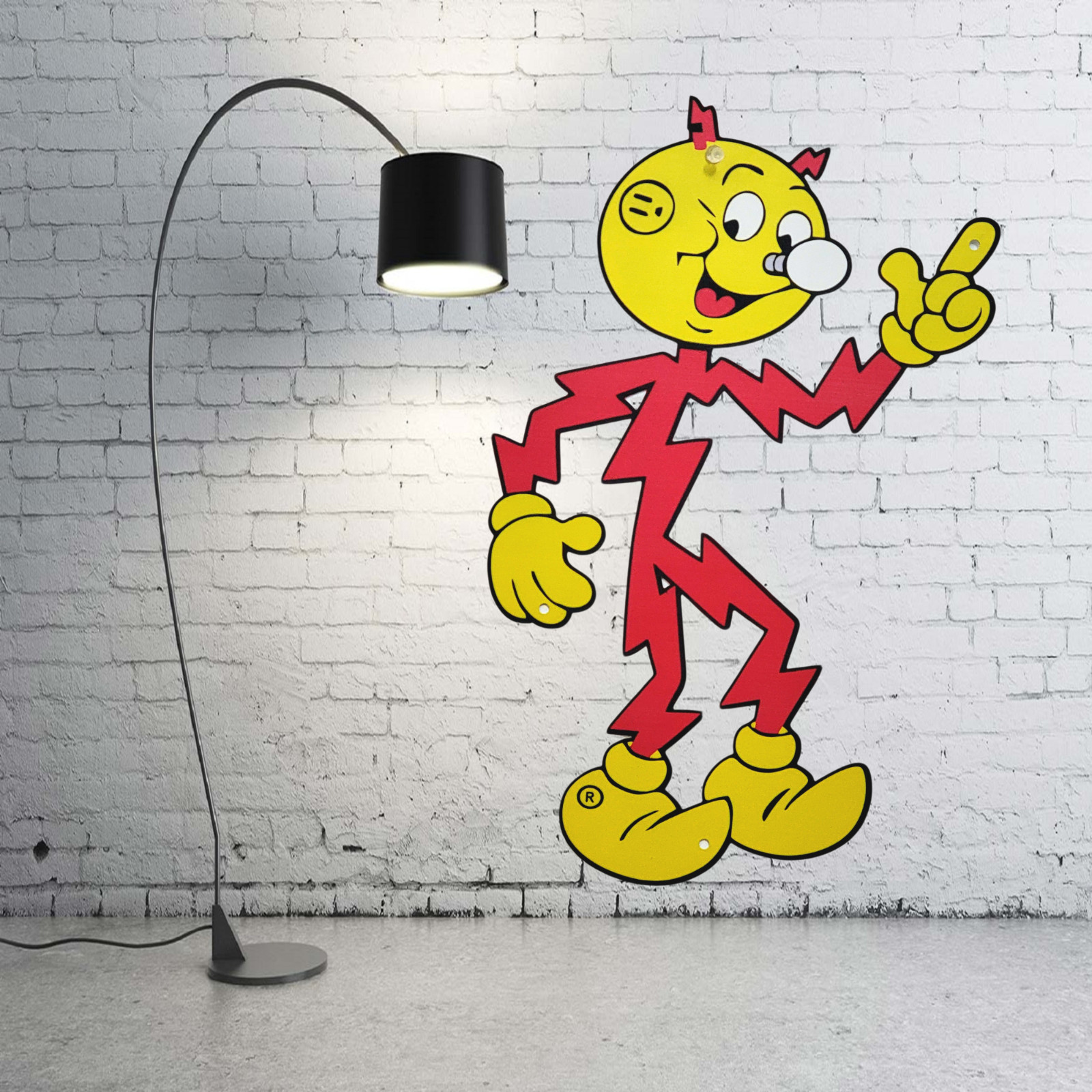 REDDY KILOWATT METAL SIGN ELECTRICITY POWER COMPANY GENERAL ELECTRIC