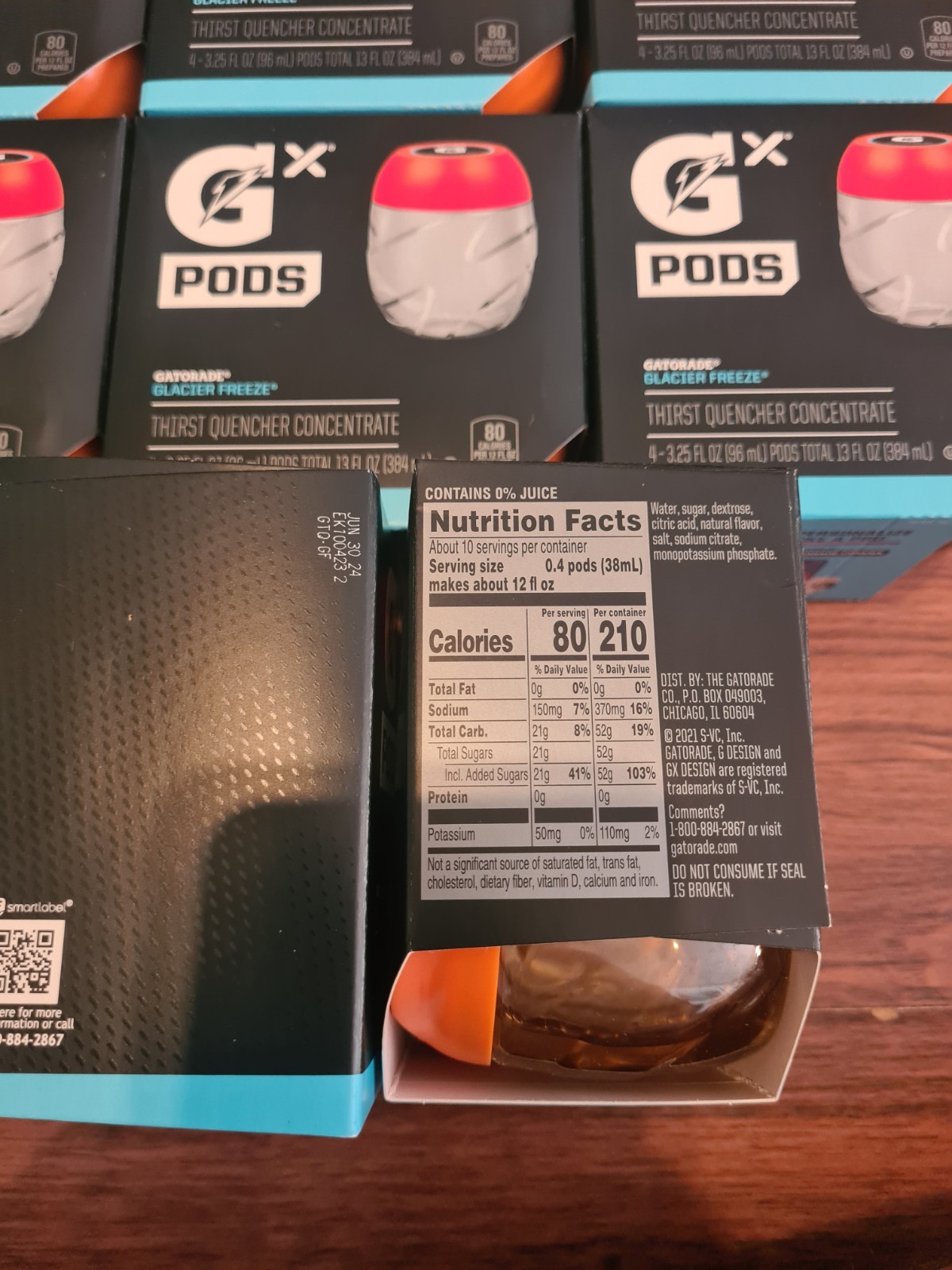 24-Pods Gatorade Glacier Freeze 3.25 oz each Pod
