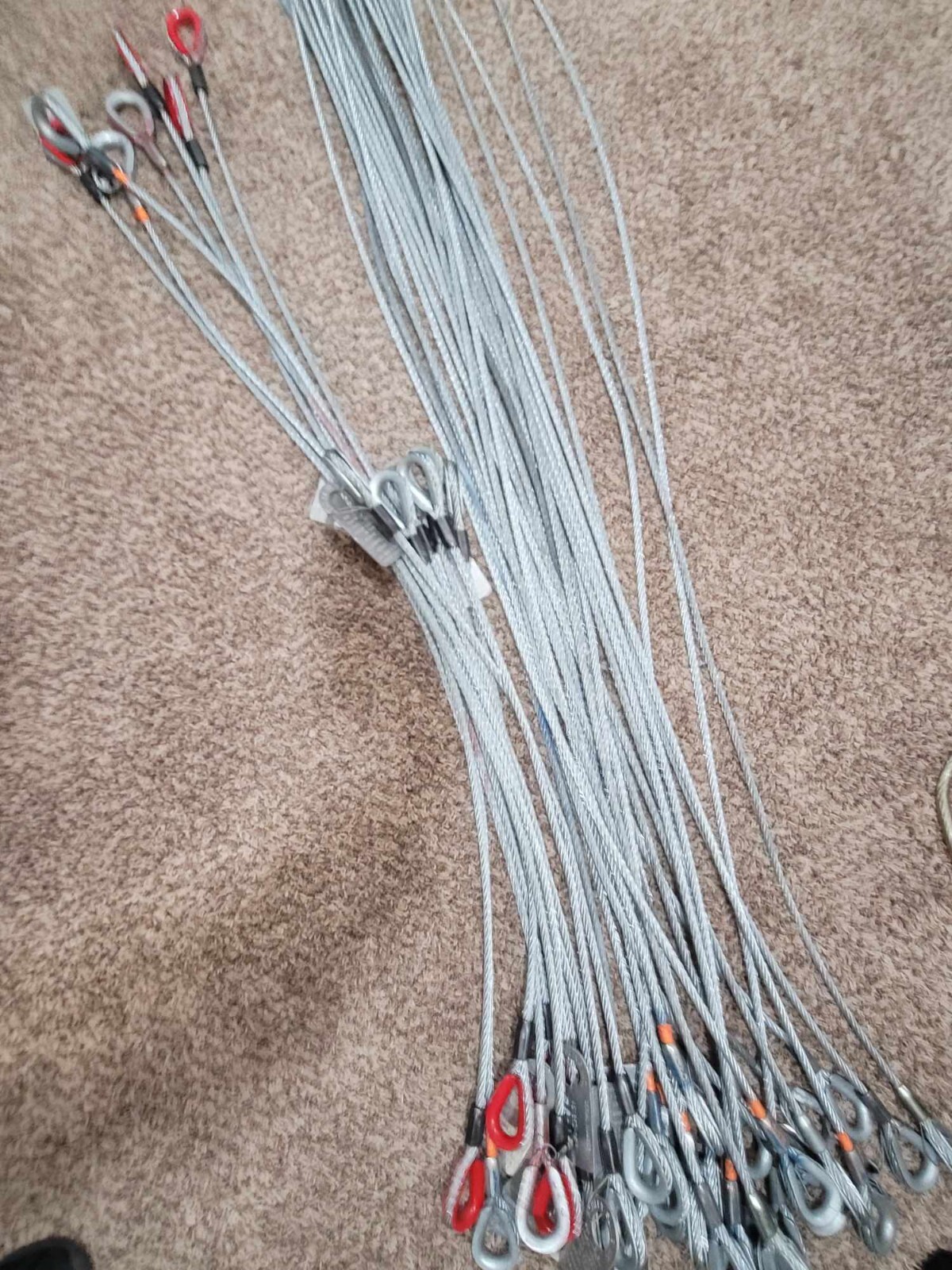 3/8" x 10' Wire Rope Sling Steel Choker with Thimbled Eyes