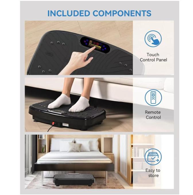 Plataforma vibratoria de ejercicio con 200 velocidades ajustables para drenaje l