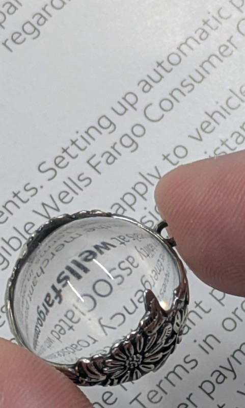 One 16mm Antique Vintage Crystal Pools of Light Sterling Bead Pendant C6-30