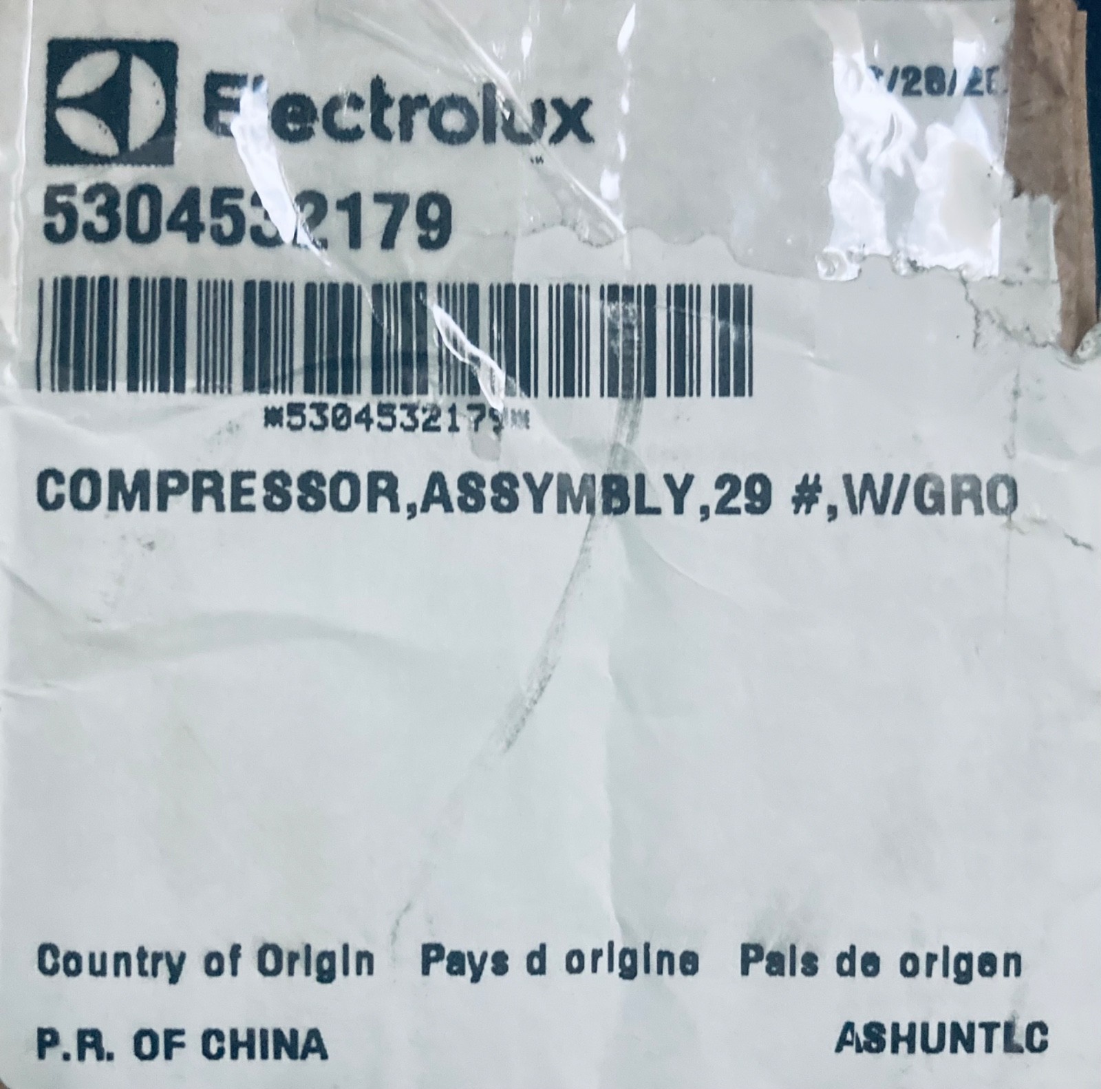 OEM Fridgidaire Compressor 5304532179 -VTH1111Y (See Note)