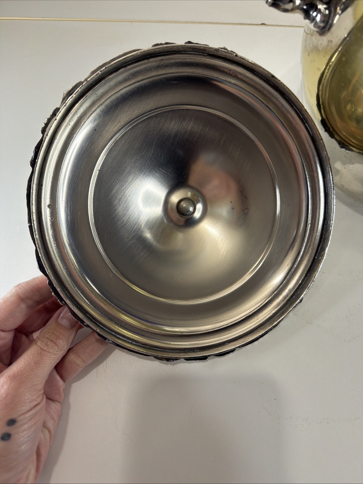 Vintage International Silverplate Countess Covered Ice Bucket – Ornate Floral