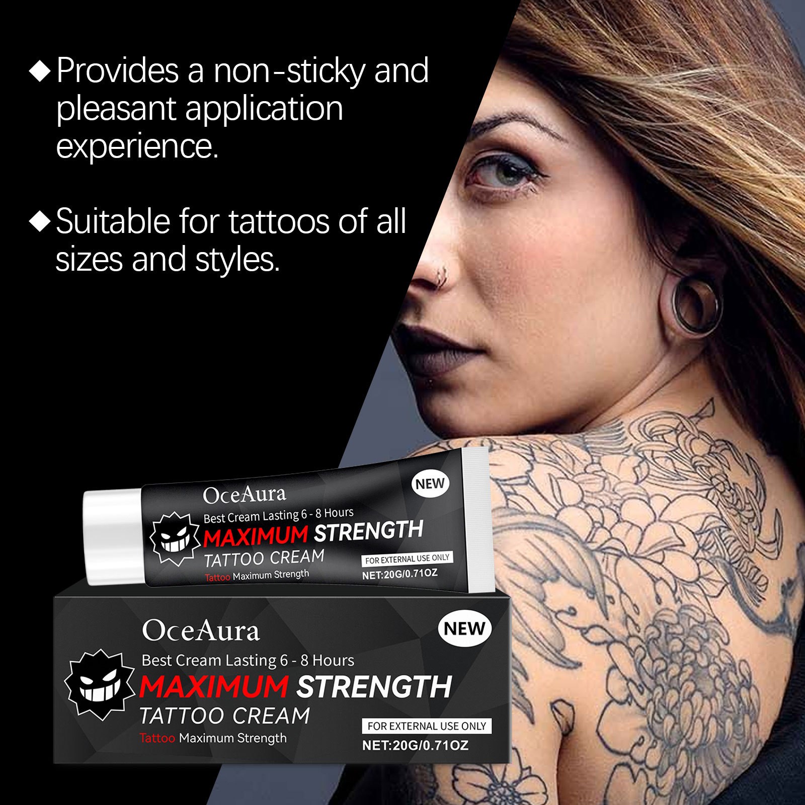 5Pack Tattoo Numibing Cream Gel Up to 6 Hours Extra Strength for Tattoos 20g