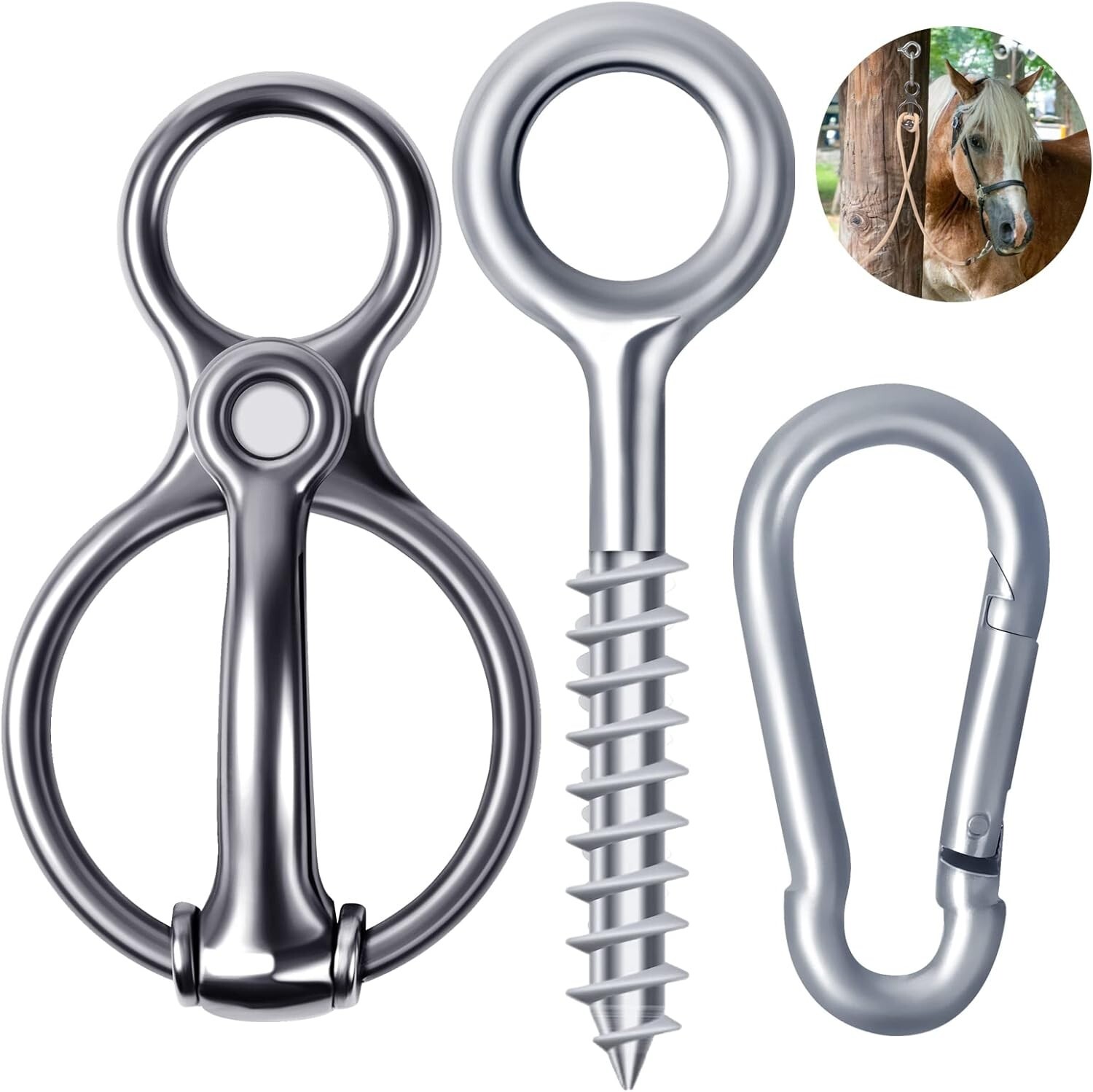 Horse Tie Ring, Safe Horse Accessories Rigging Equipment for Horses,Horse tack