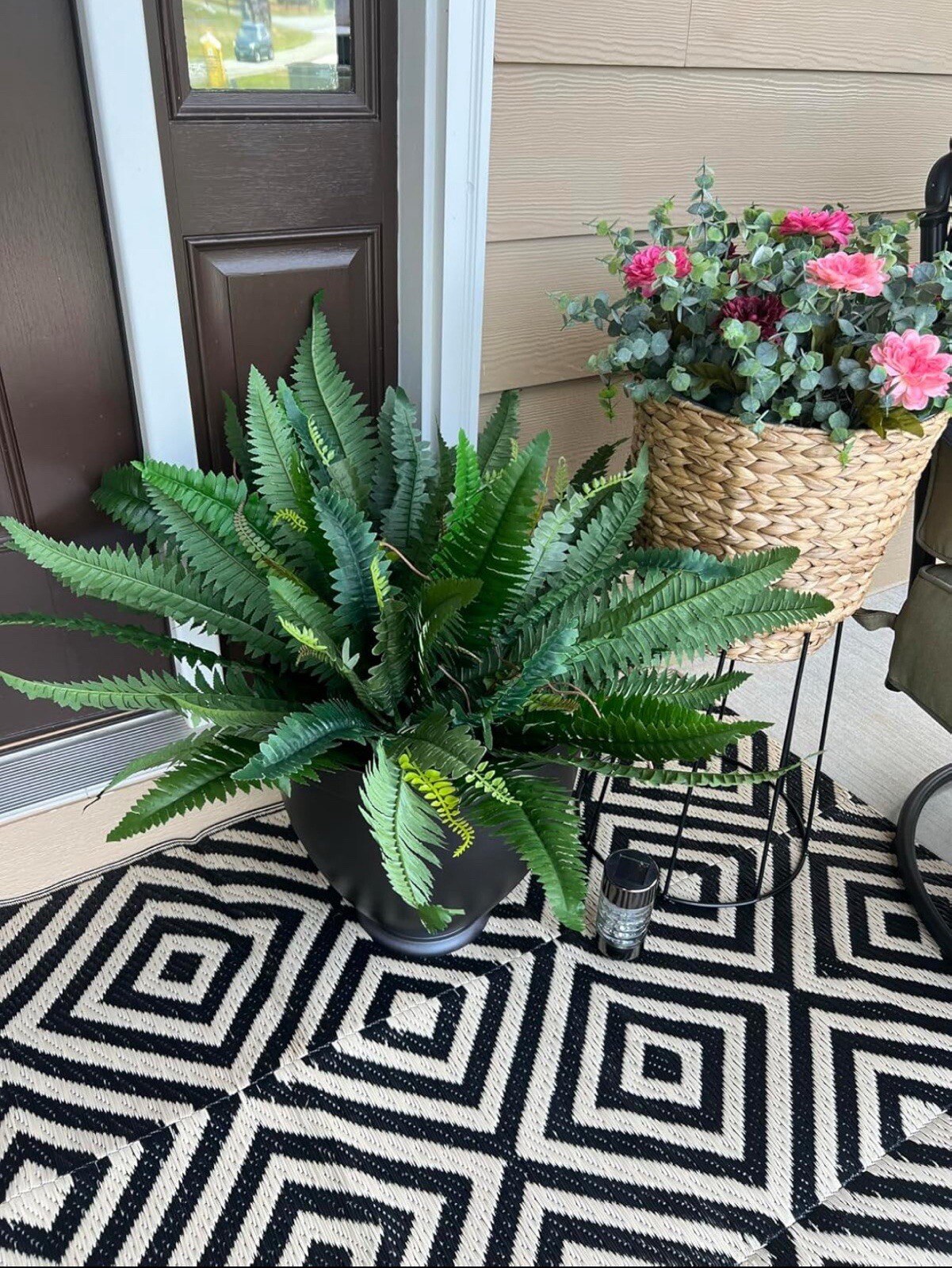 48" Boston Fern Artificial Bush Plant Pack 2. Retail $103