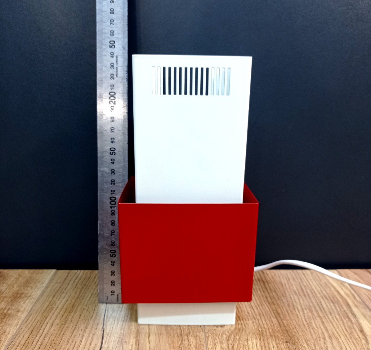 Vintage Soviet Futuristic Wall Light in USSR Space Age Style. Rare metal sconce