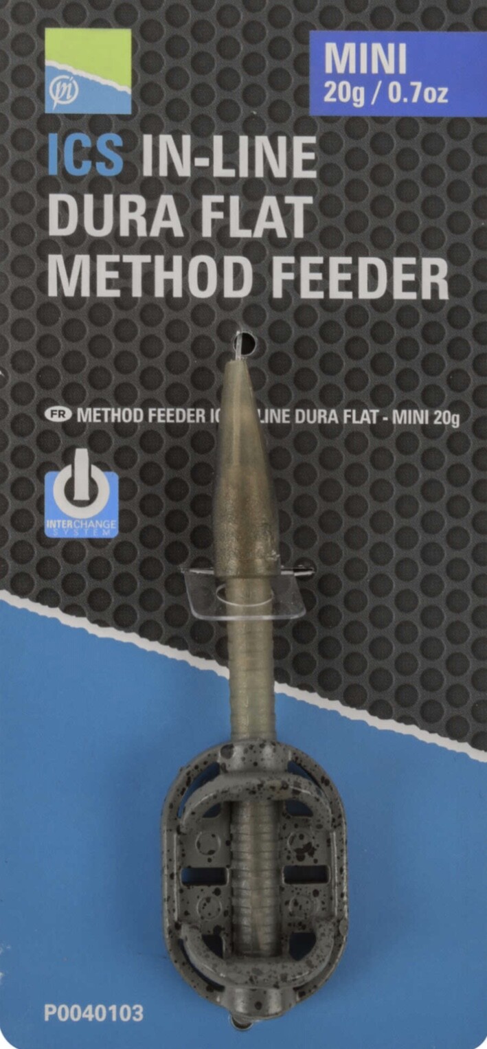 PRESTON INNOVATIONS ICS IN LINE DURA FLAT MINI METHOD FEEDER - In 15g, 20g & 30g