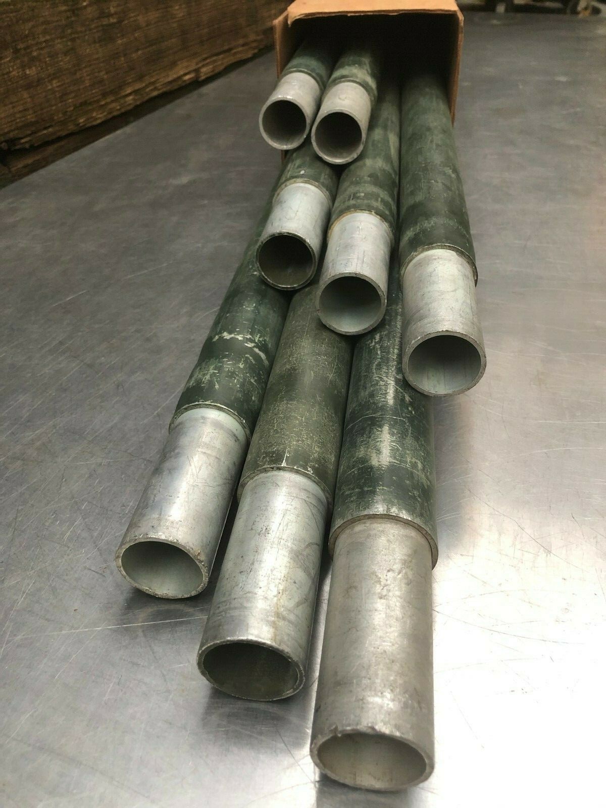 32 FEET - Antenna Tower Mast Pole*4' ALUMINUM*- LOT of 8 - 4 FOOT SECTIONS POLES