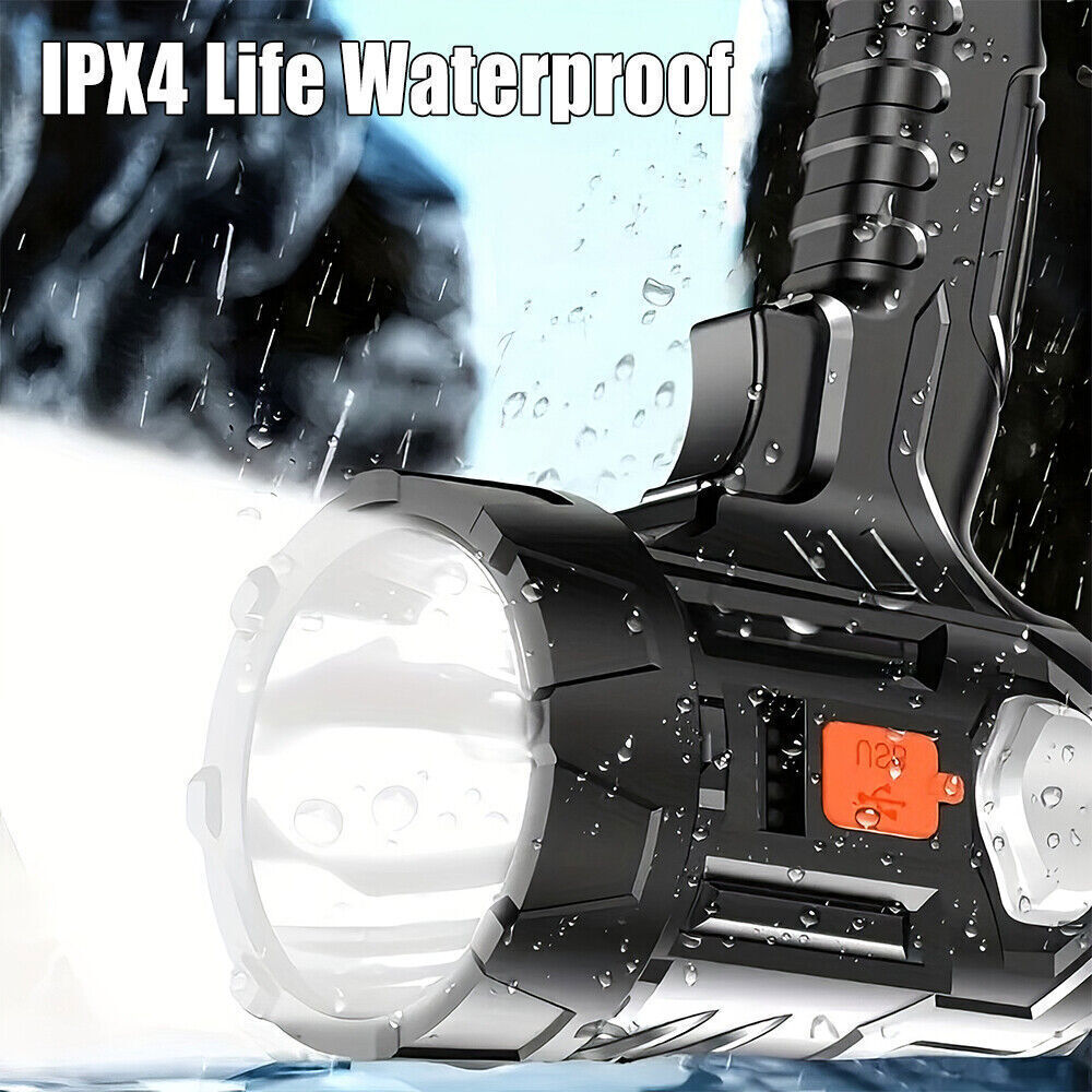 900000000LM Bright Solar/USB Rechargeable LED Spotlight Flashlight Searchlight