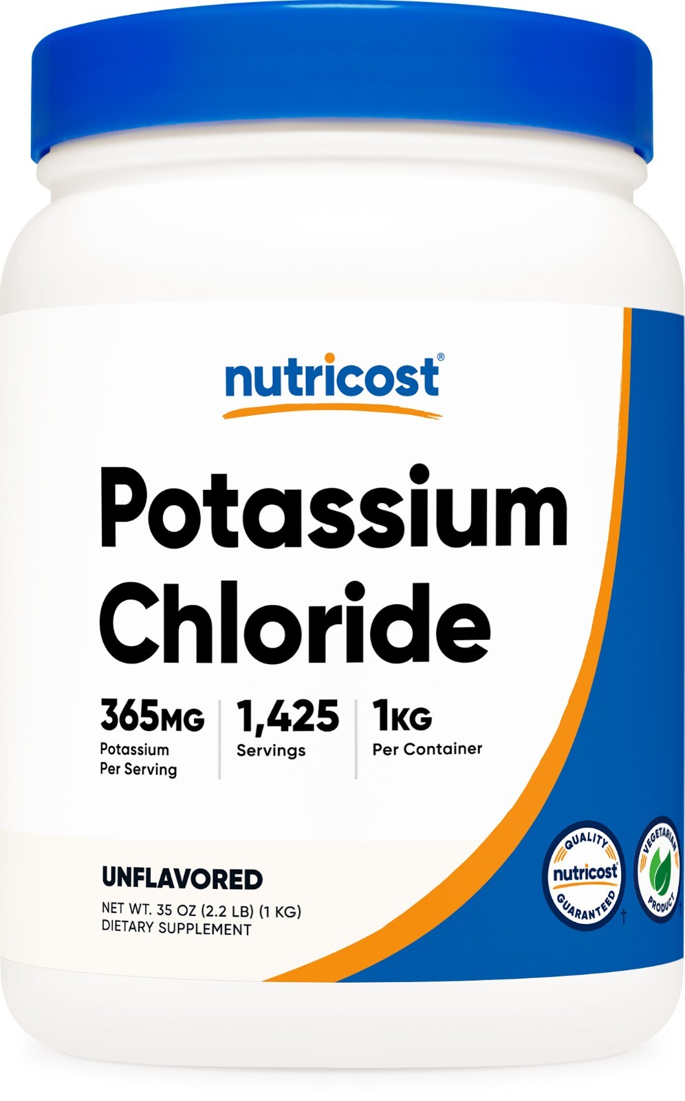 Nutricost Potassium Chloride 1kg - Gluten Free, Non-GMO