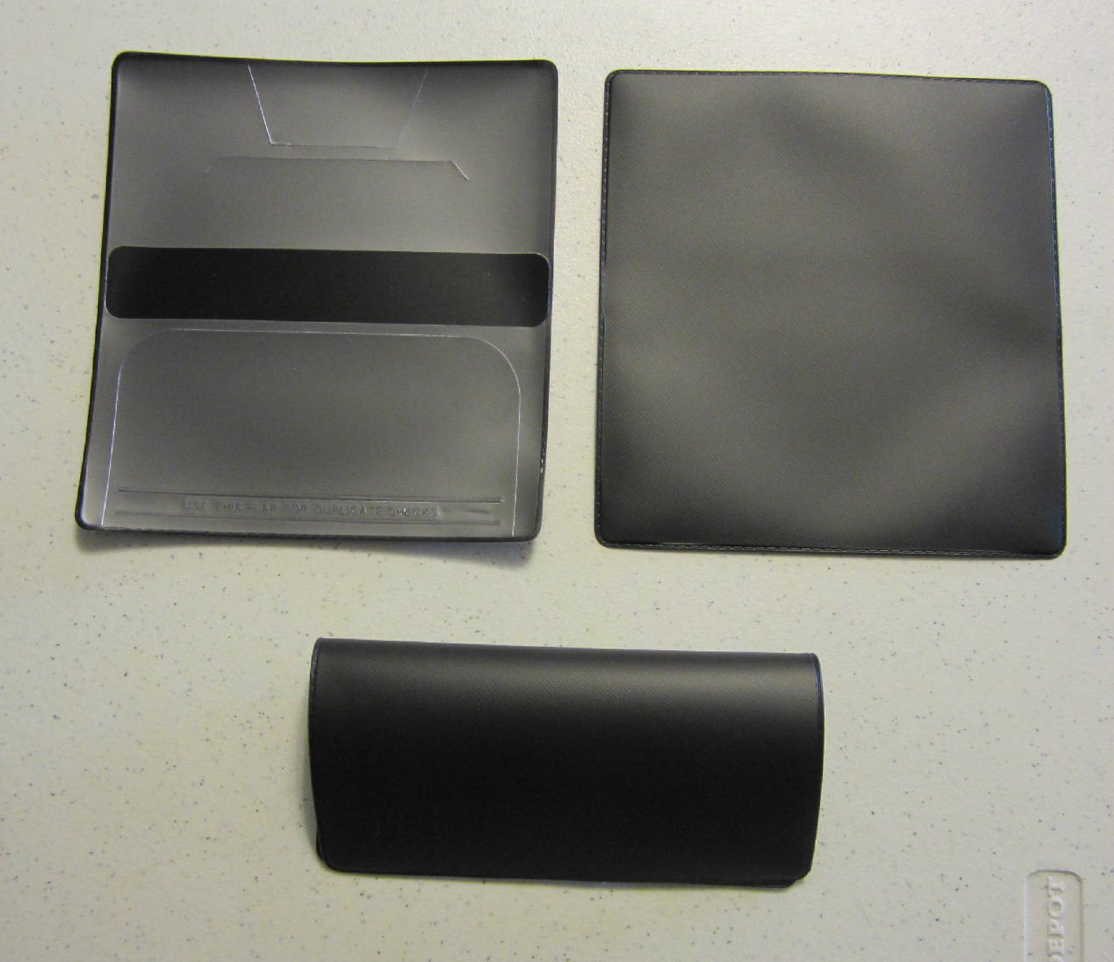 NAVY BLUE Vinyl Checkbook Cover (New)