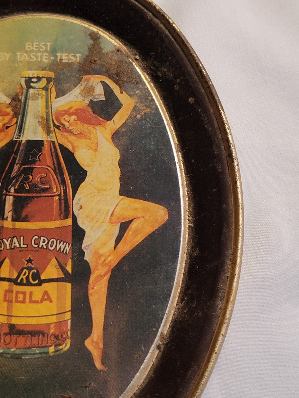 RC Royal Crown RC Cola Metal Serving Tray Dancing Ladies Fabcraft Inc. NJ USA