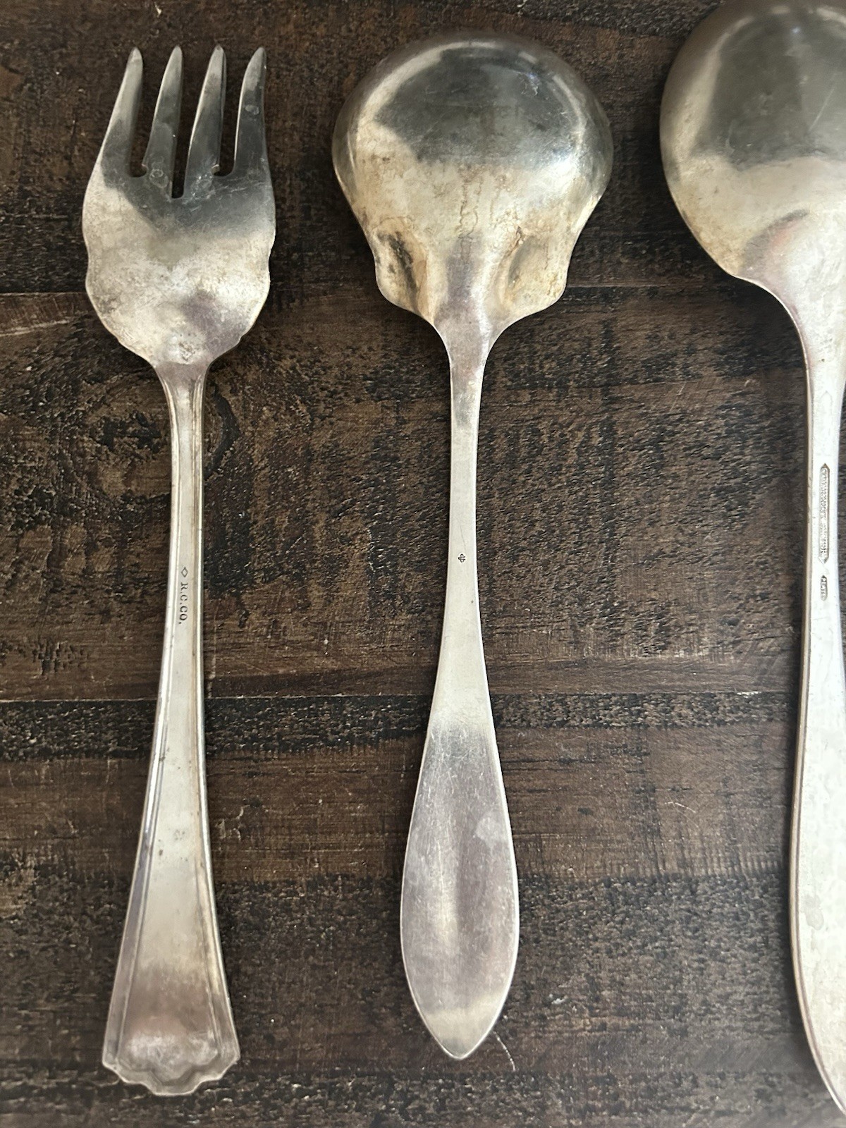 VTG Silverware Lot Flatware Silver Plate Utensils Mixed Lot Of 8