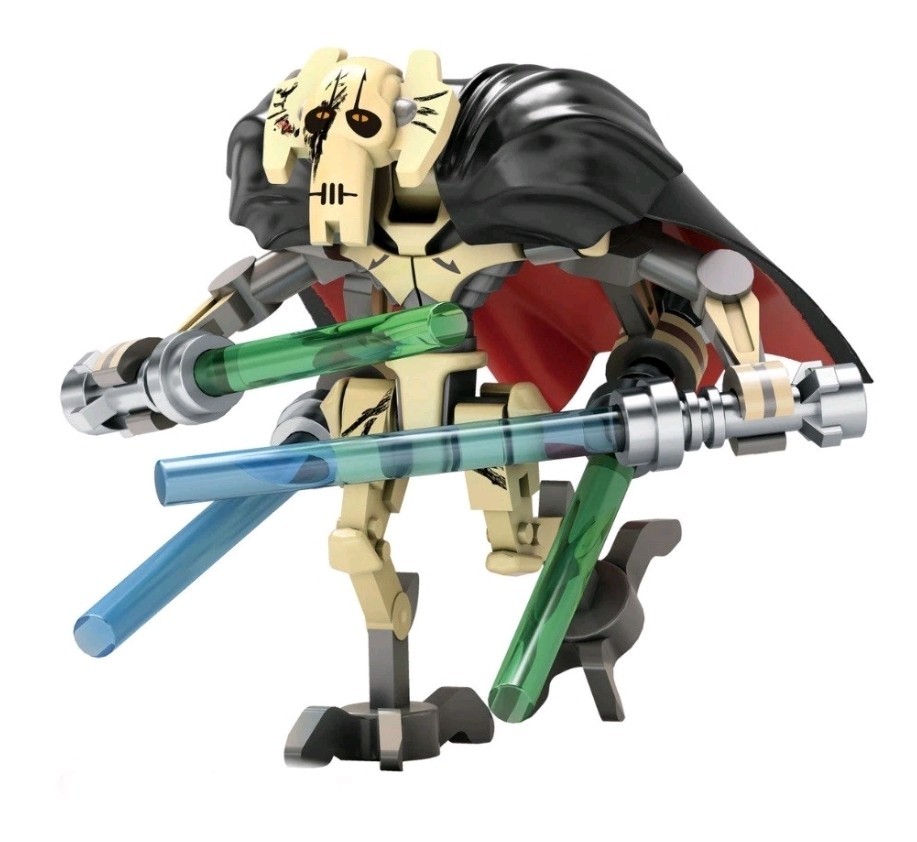 CUSTOM Star Wars General Grievous Brick Minifigure Mini Fig