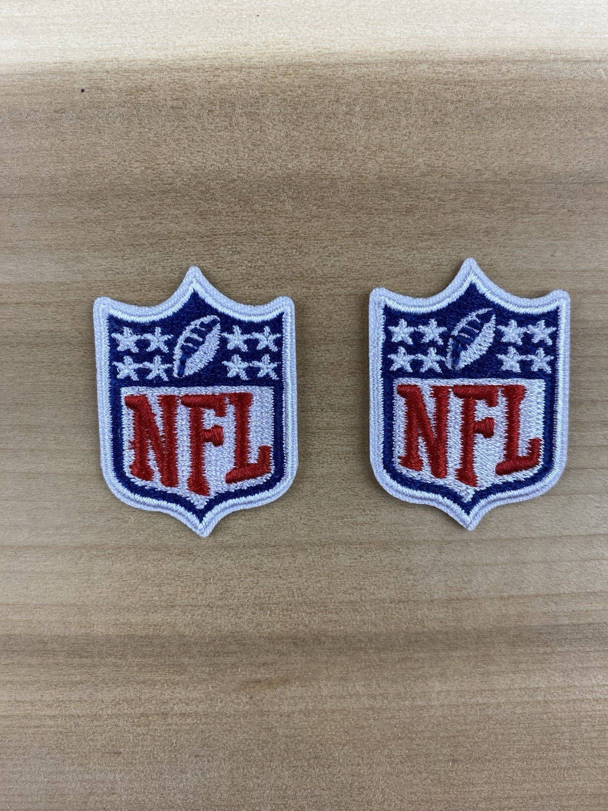 NFL LOGO 2 SET (Small) FOOTBALL IRON ON PATCH 1”x1”