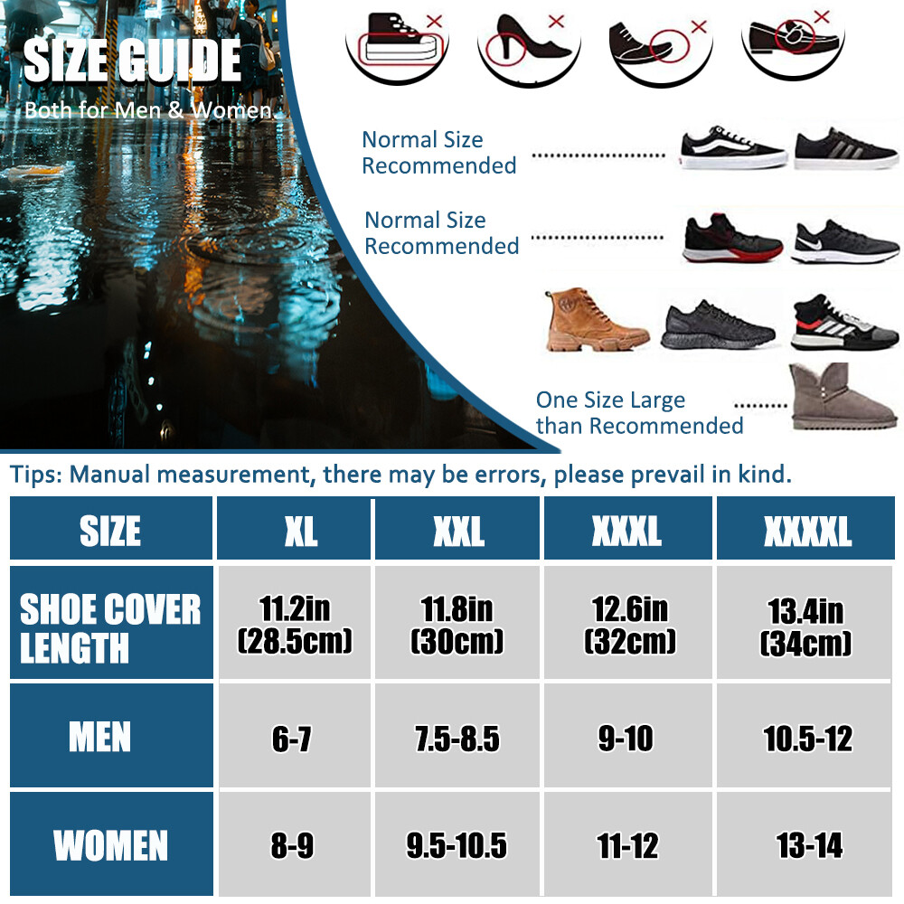 Anti-slip Rubber Shoe Covers Reusable Rain Snow Boot Waterproof Shoes Protector