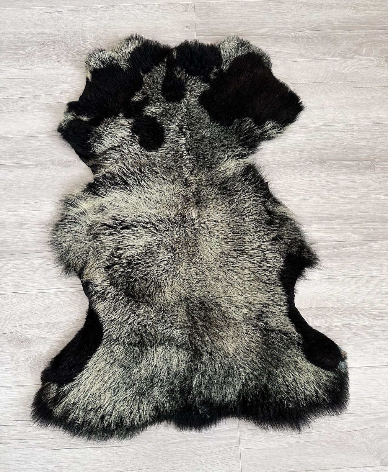 Set Of 3,%100 Toscana Sheepskin Rug,Sheepskin Pelt,color,black,bej