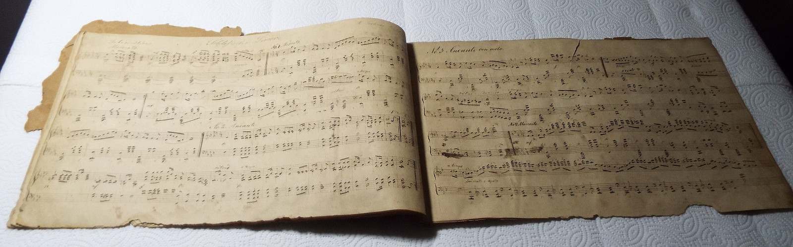 ANTIQUE 1800s HANDWRITTEN SHEET MUSIC WITH SIGNATURES GERMAN COMPOSERS READ!!!!