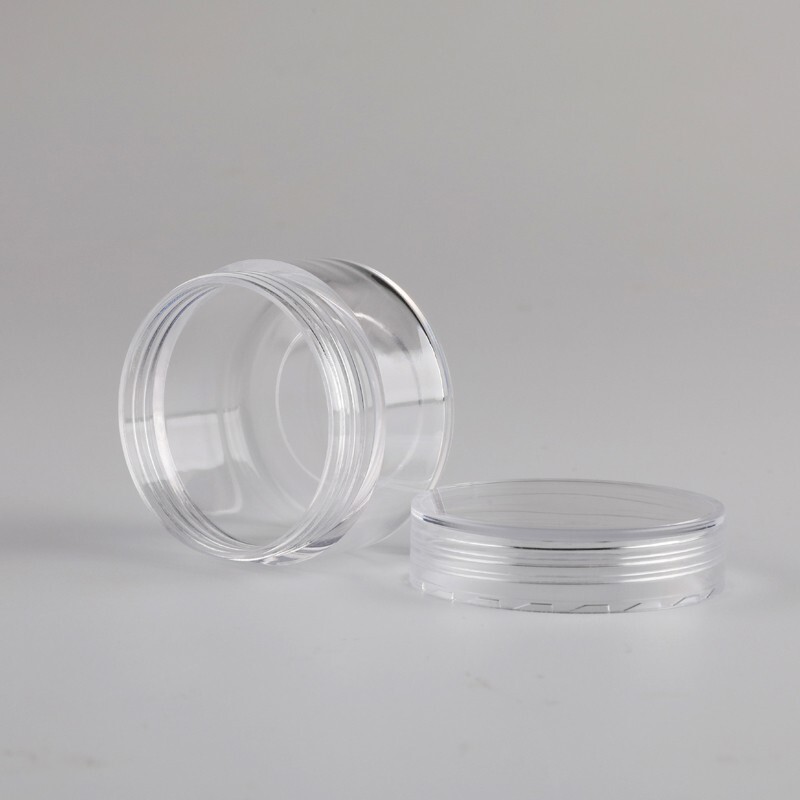 100 Pack 10 Gram Clear Plastic Jars Cosmetic Container with Lids J1-100