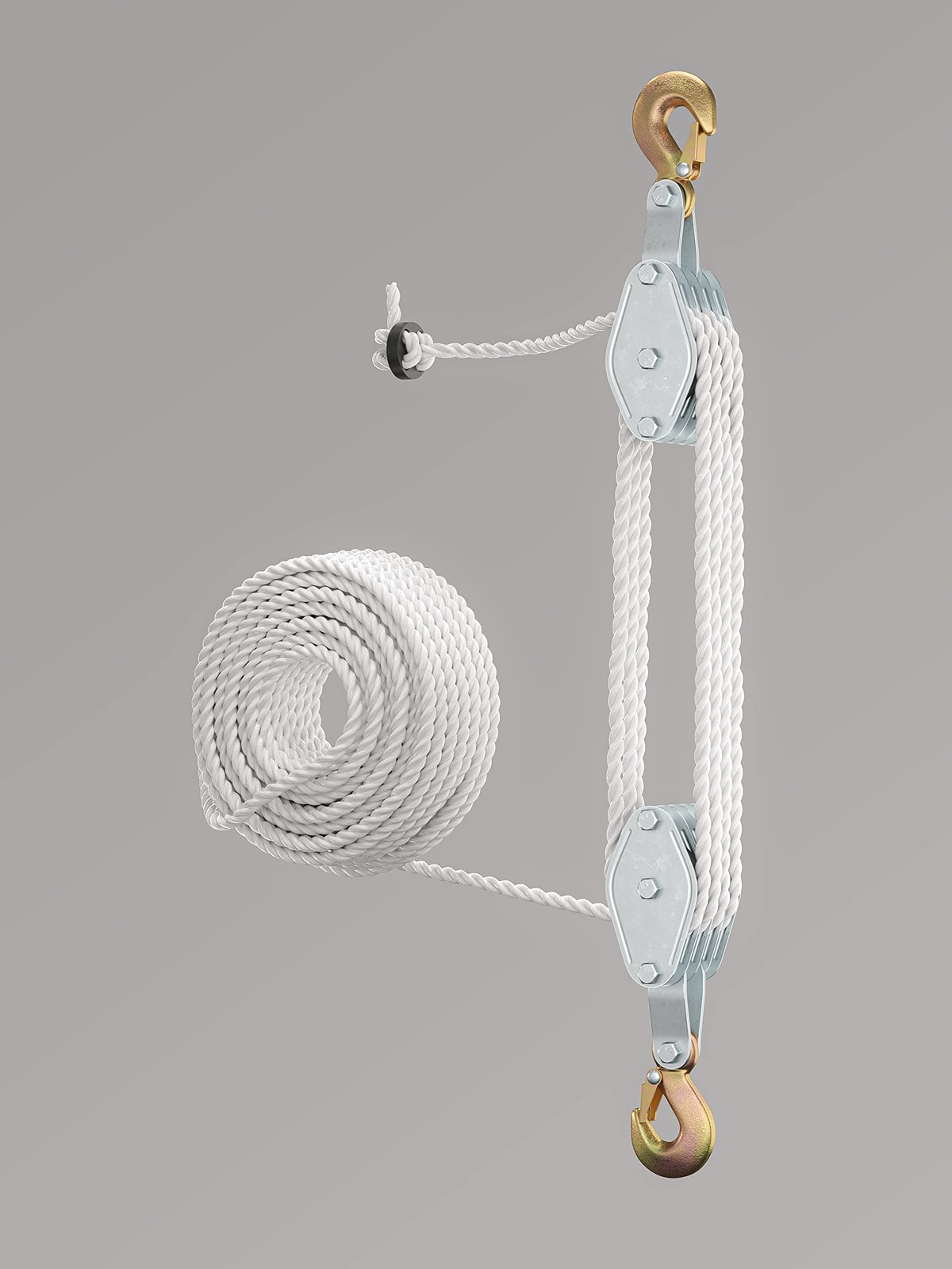 Block and Tackle Pulley System for Lifting Objects - SoB 4000LB Breaking Stre...