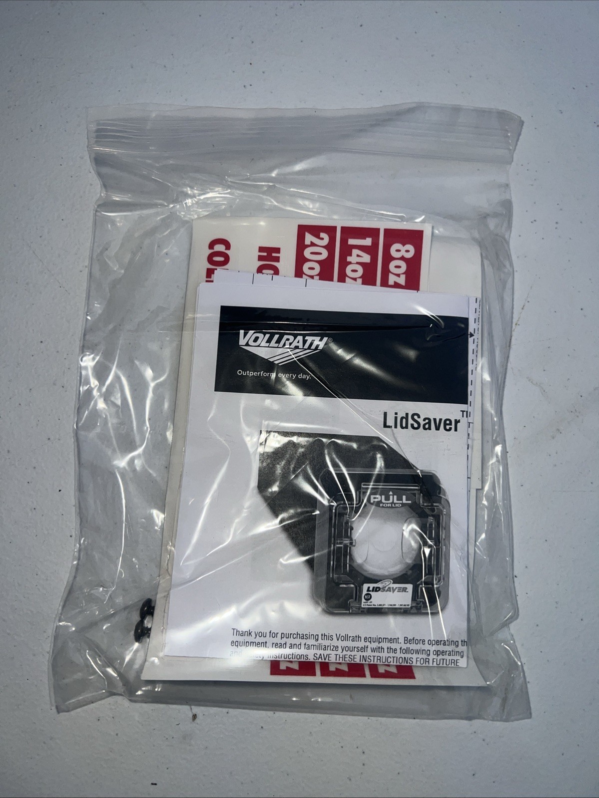 Vollrath Lid Saver LS01-KV Cup Lid Dispenser Ice Coffee Berry DLT1314 Flat