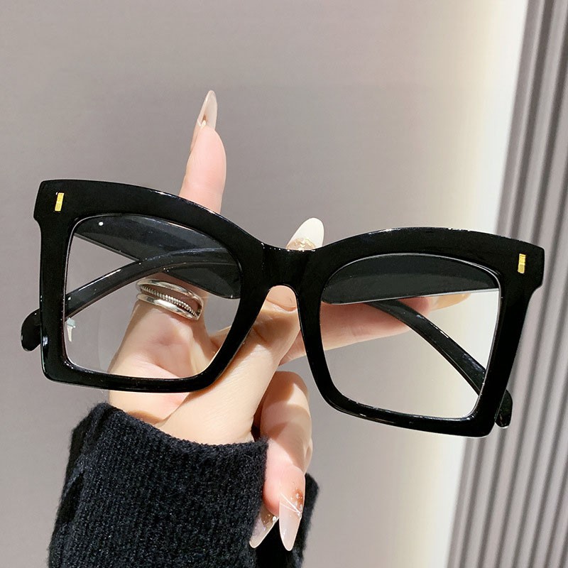 Anti Blue Light Reading Glasses Women Square Oversize Fashion Clear Lens Readers