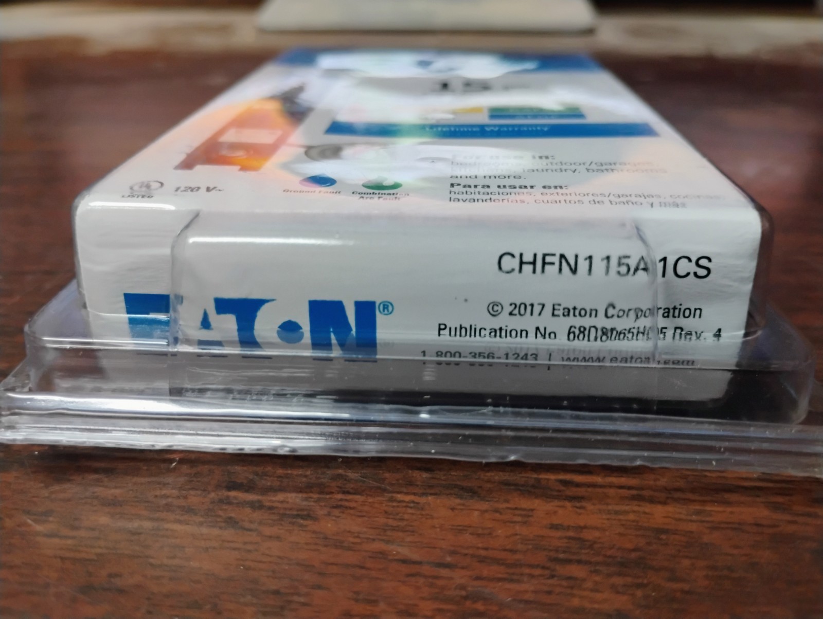 EATON CHFN115A1CS CIRCUIT BREAKER GFCI AFCI 15 AMP 1-POLE NEW IN PACKAGING