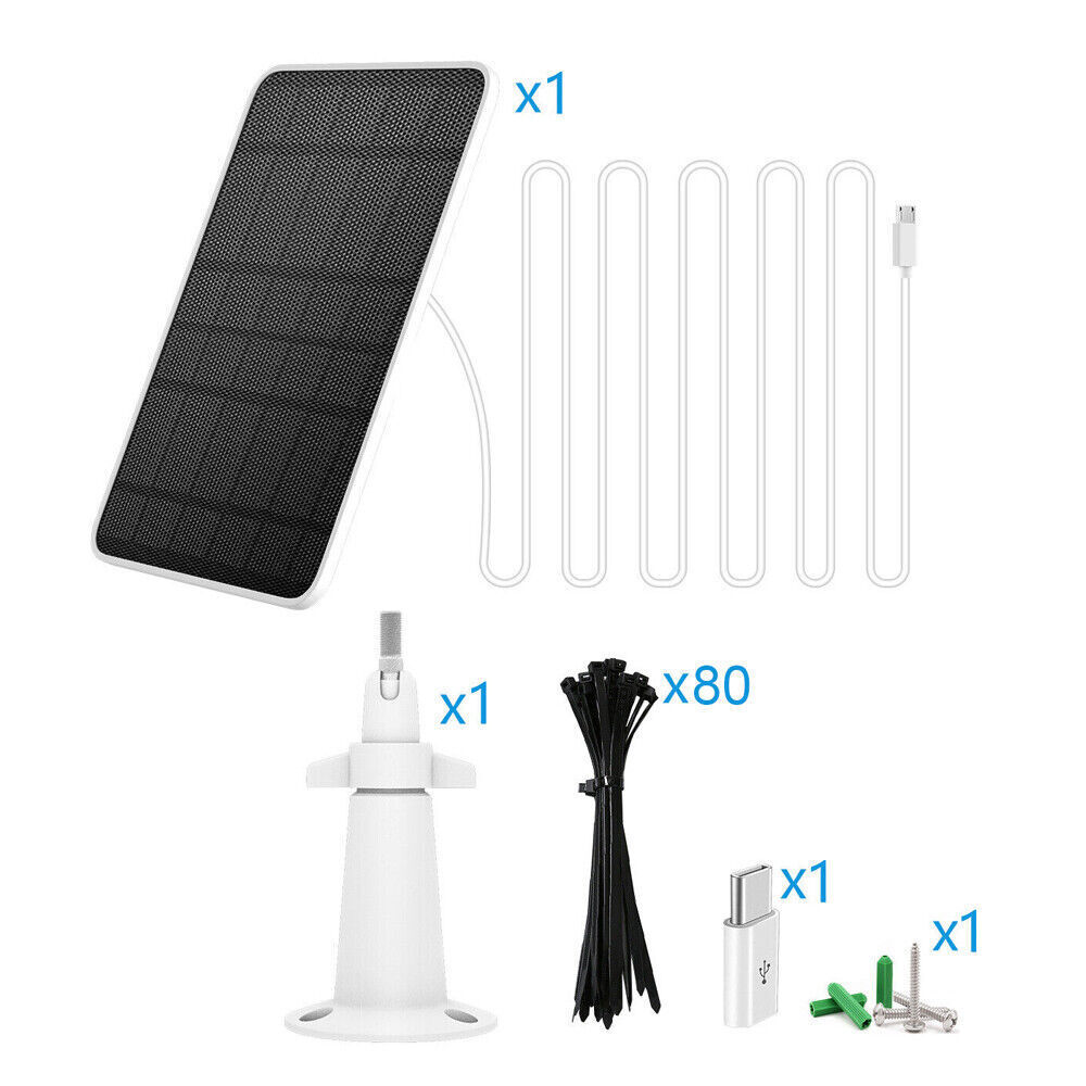 Solar Panel Charging for Arlo Essential Spotlight / XL Spotlight Camera Battery