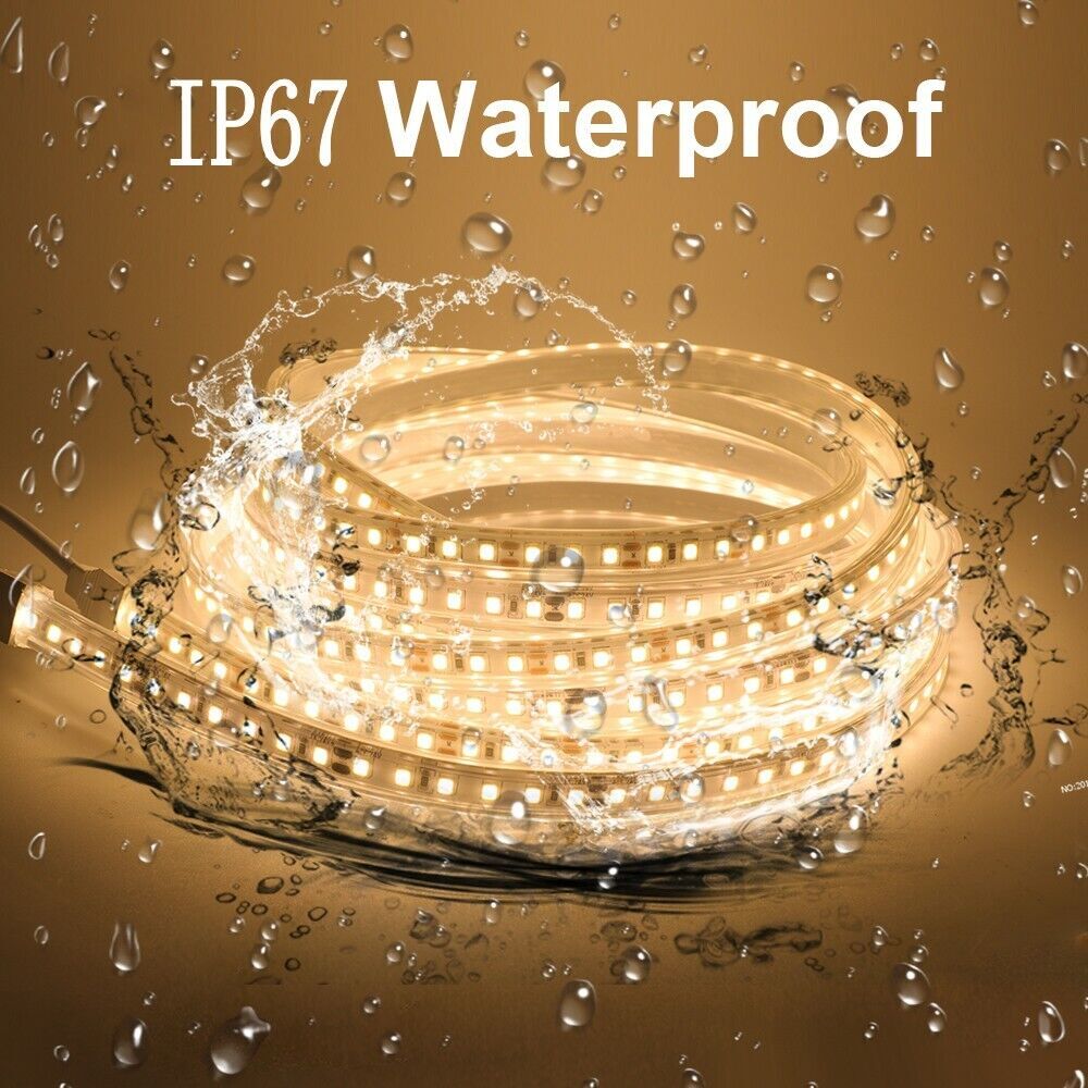 1m-20m 12V 24V 2835 LED Strip Flexible Rope IP68 Waterproof Lamp Outdoor Lights