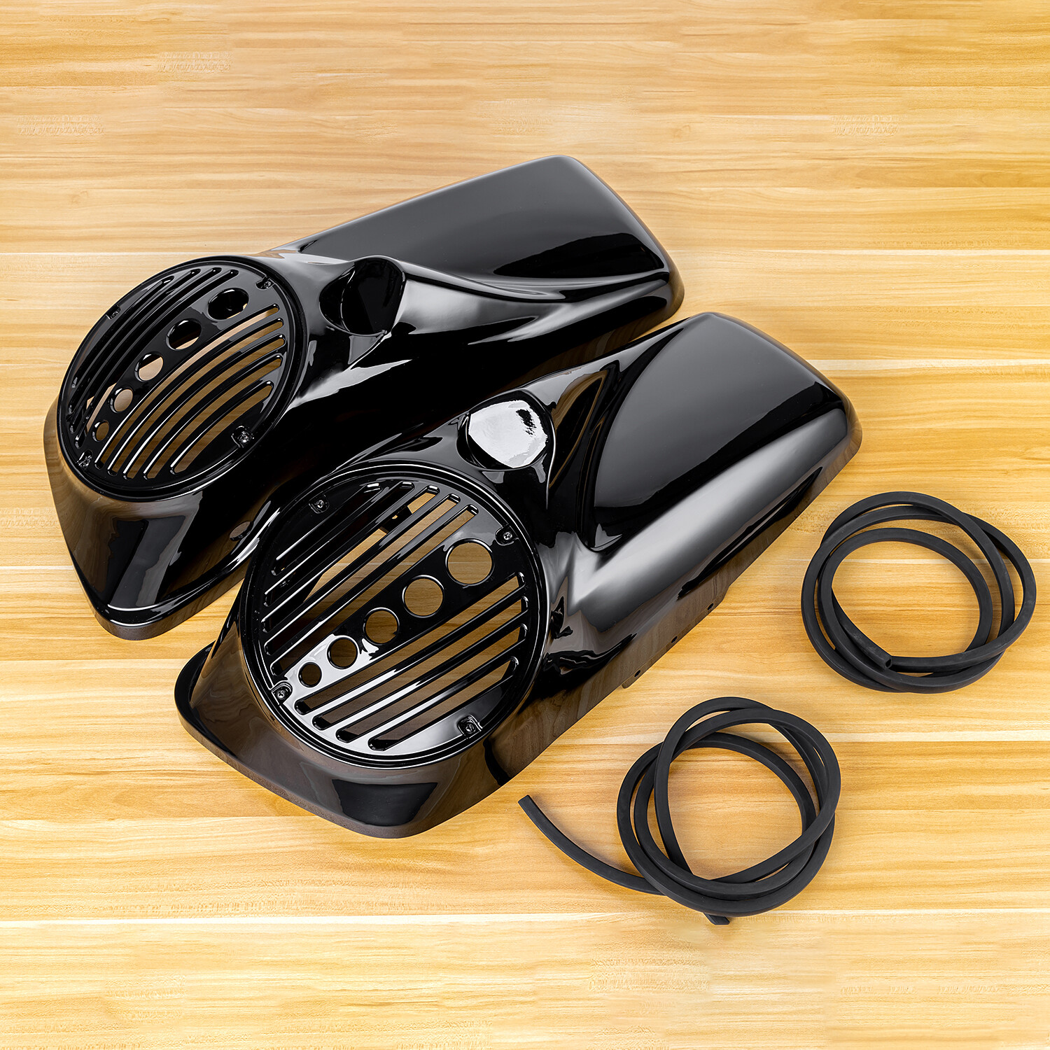 8inch Speaker Saddlebag Lids w/ Tweeter port For 14+ Harley Road King Road Glide