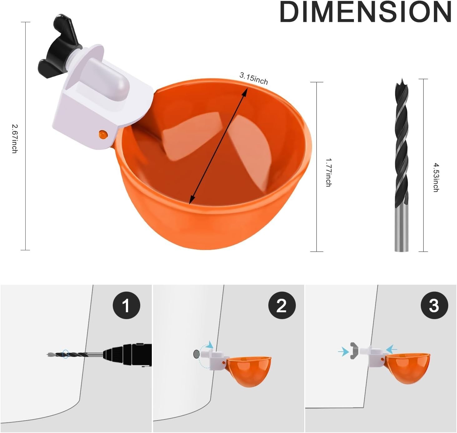 8 PCS Chicken Automatic Watering Cups Drinker Waterer for Duck Quail Hen Poultry
