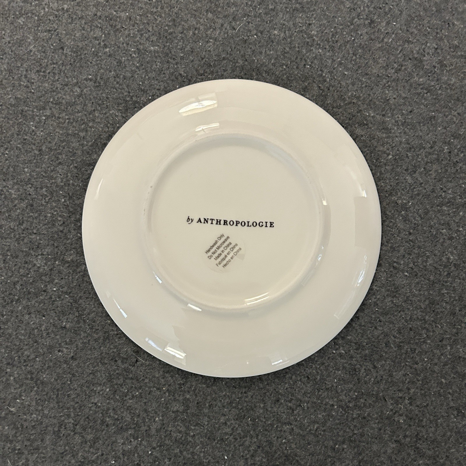 Anthropologie Bistro Tile Espresso Cup Saucer Set Pink Butterfly 24K Gold NEW