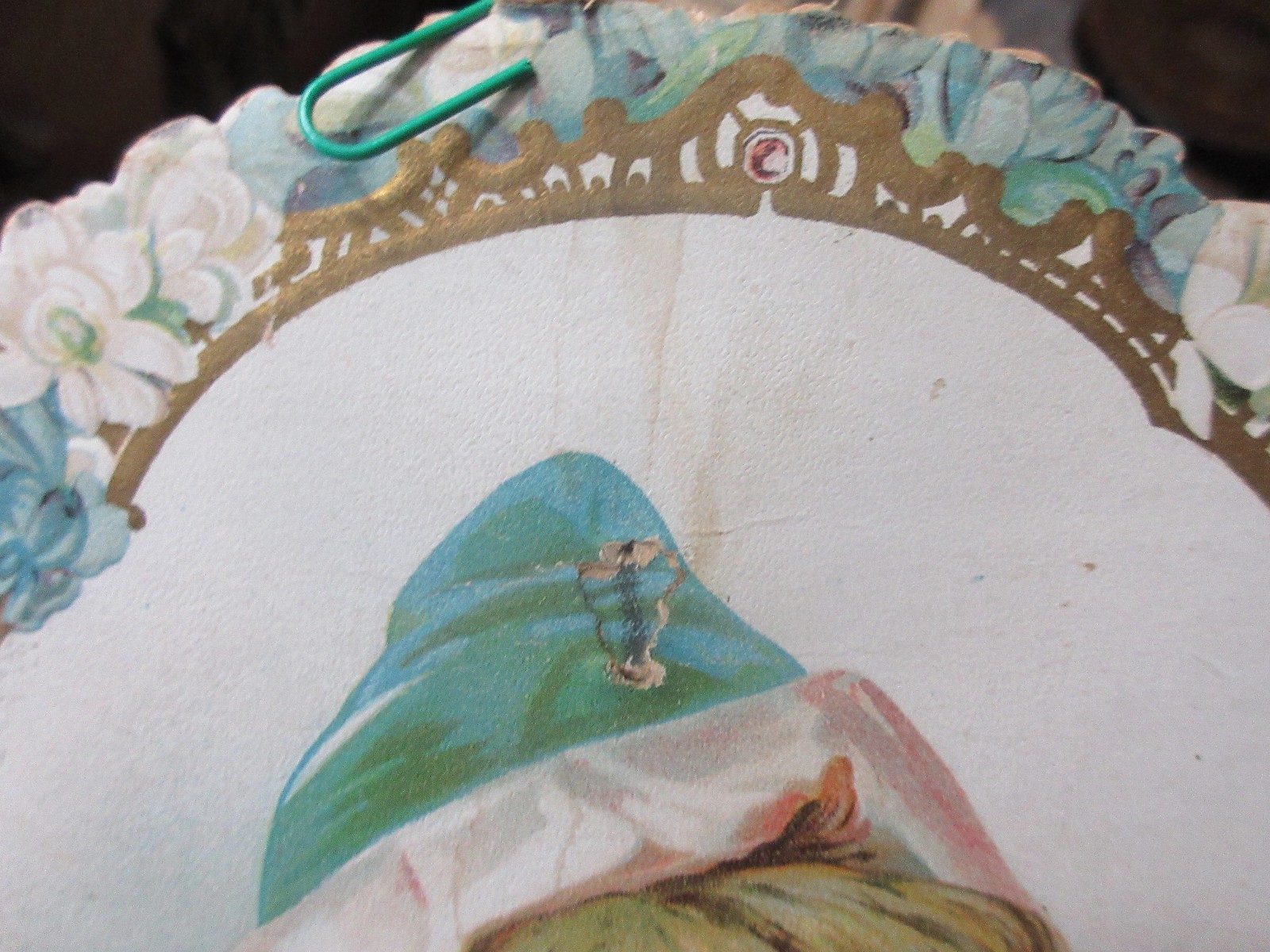 Herseys Boston Boot Shoe Store antique die-cut advertising fan