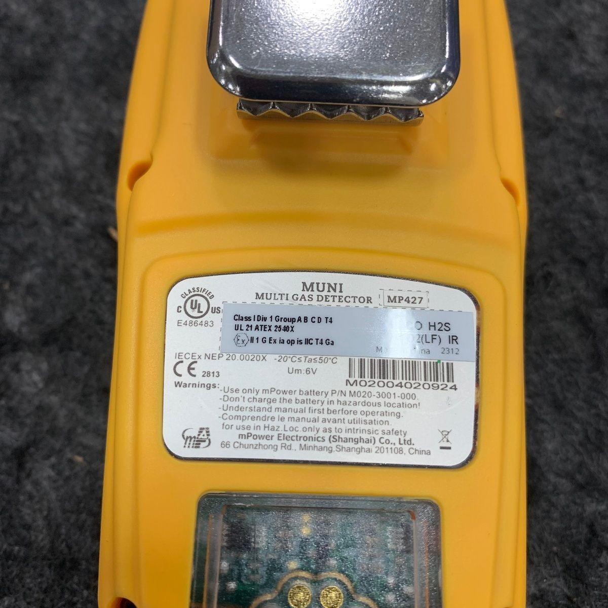 MPOWER ELECTRONICS MP427 Muni Multi Gas Detector with Diffusion Sampling