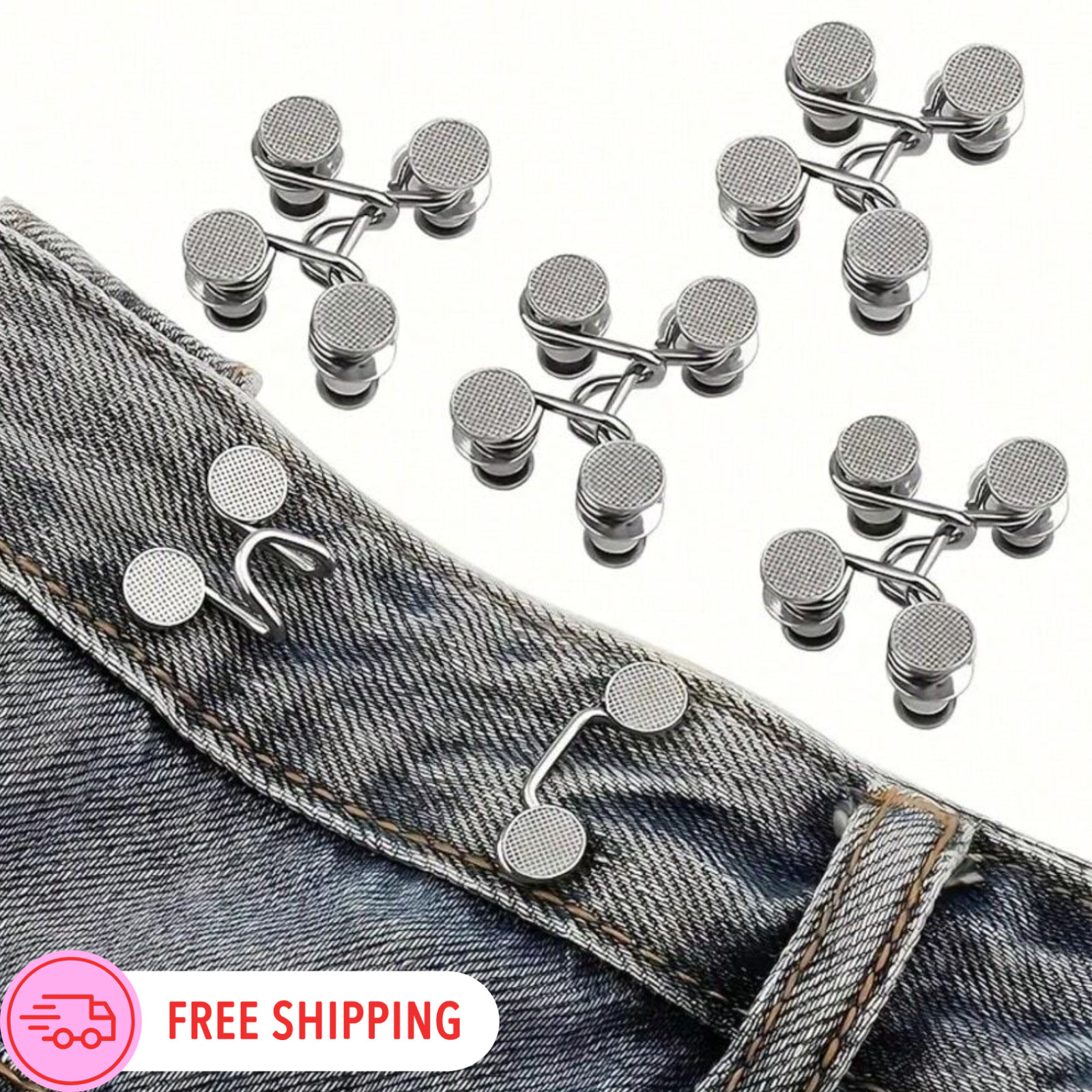 Pant Waist Tightener Buttons Clip Womens Loose Jeans Brooch Pins Cincher Clip