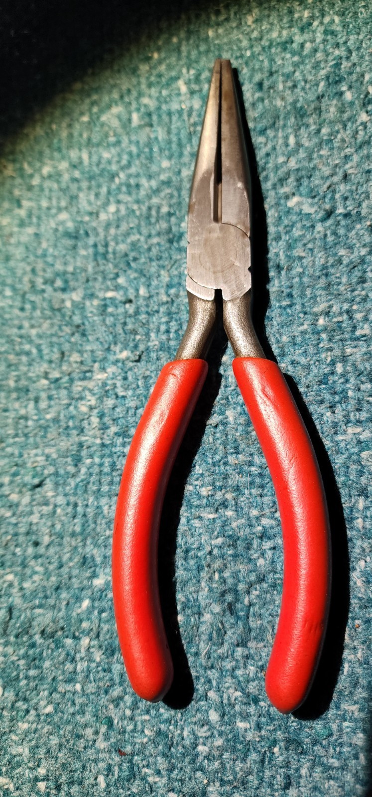 Snap-on USA 196BCP Soft Grip Needle Nose Pliers 7" OAL! Preowned. Grind Mark.