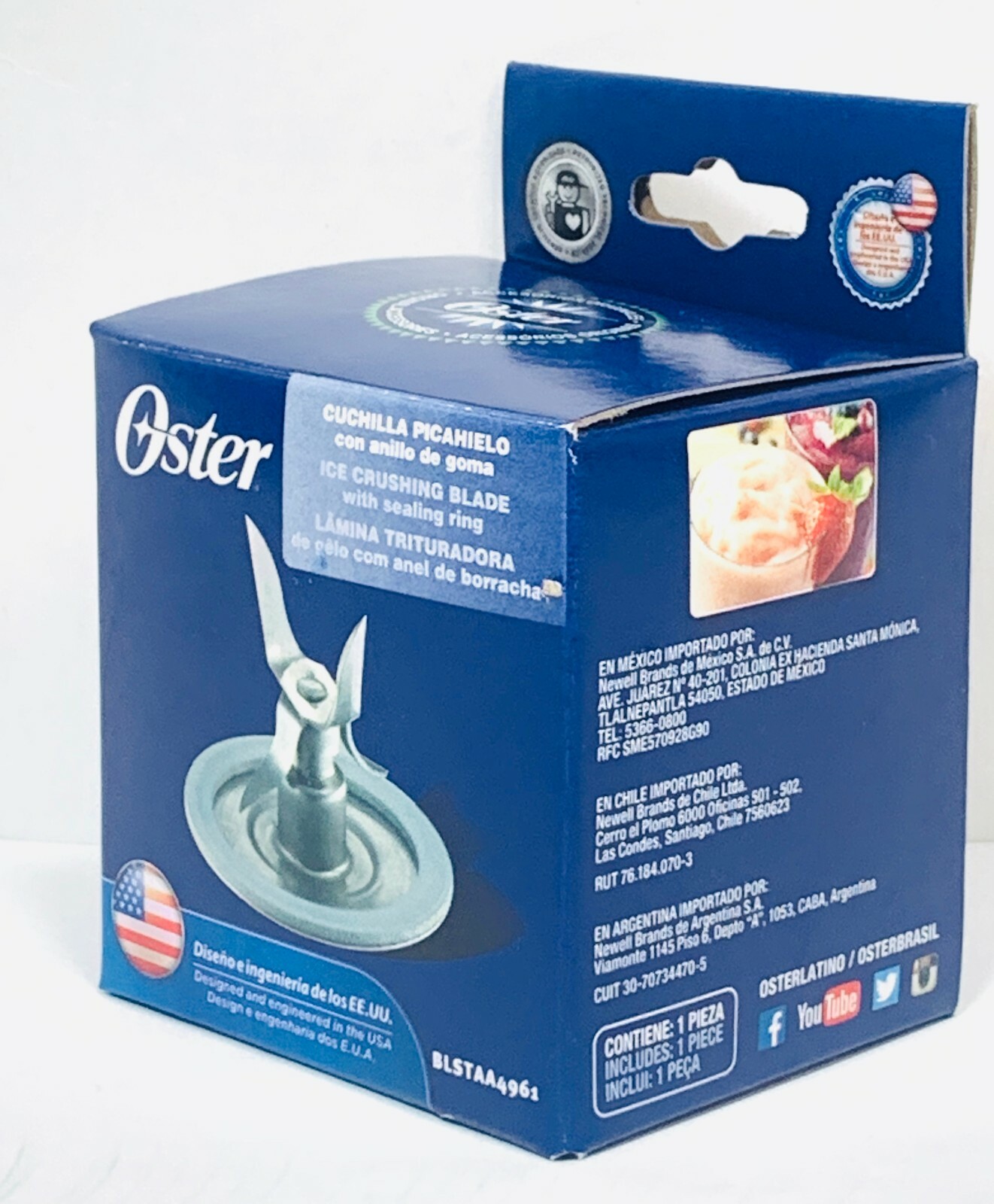 Genuine Oster 4961 Blender Stainless Steel Blade With Gasket Sealing Ring NEW