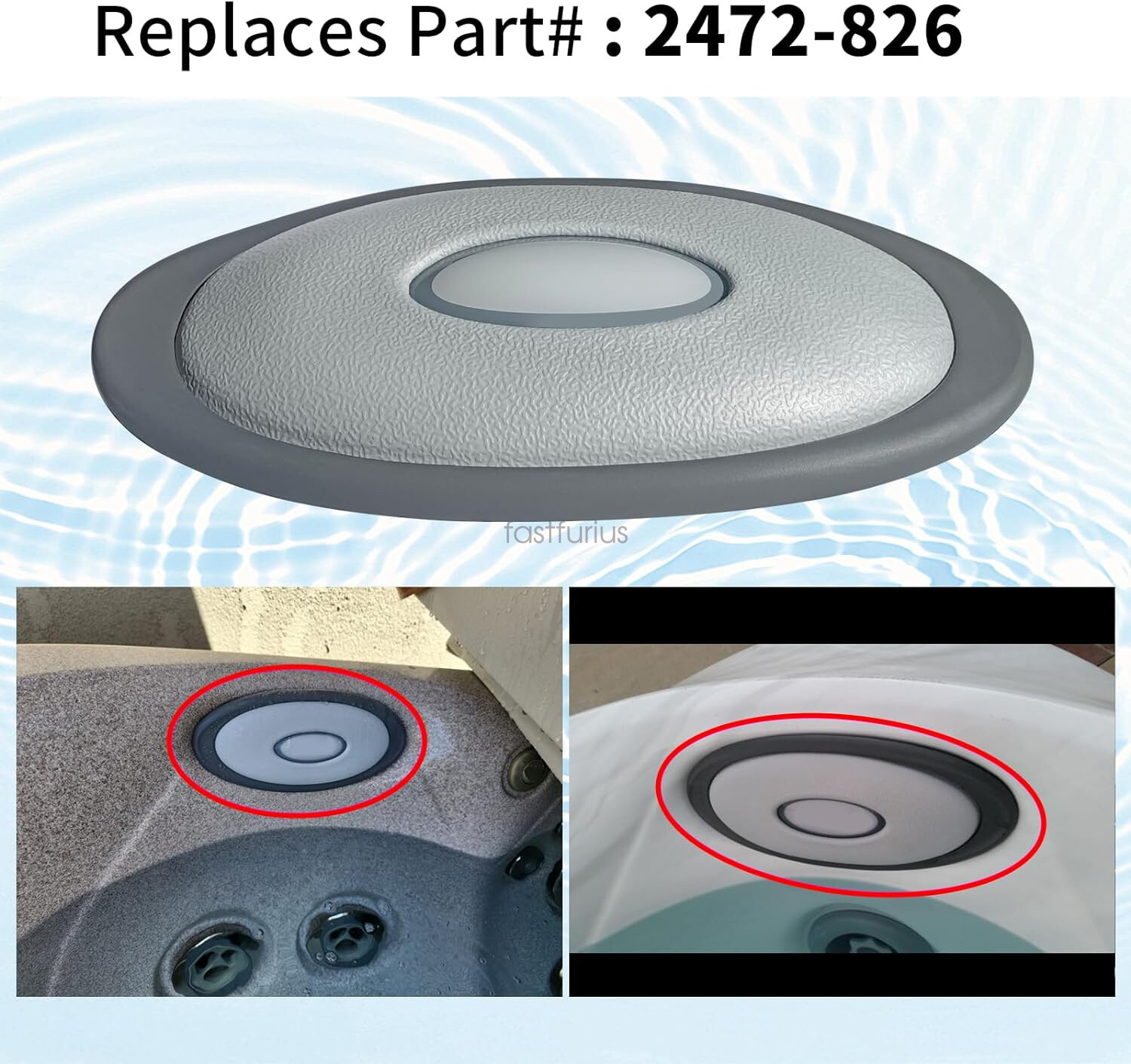 4× For 2007-2013 Jacuzzi J-300 Series hot tubs Oval Pillow Set Insert 2472-826