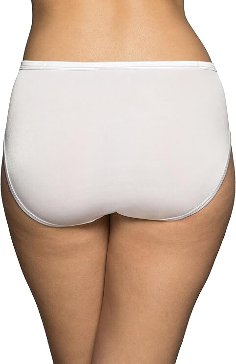 6 Pairs Vanity Fair Illumination HI-CUT briefs WHITE 13108 Sz - 6 7 8 9