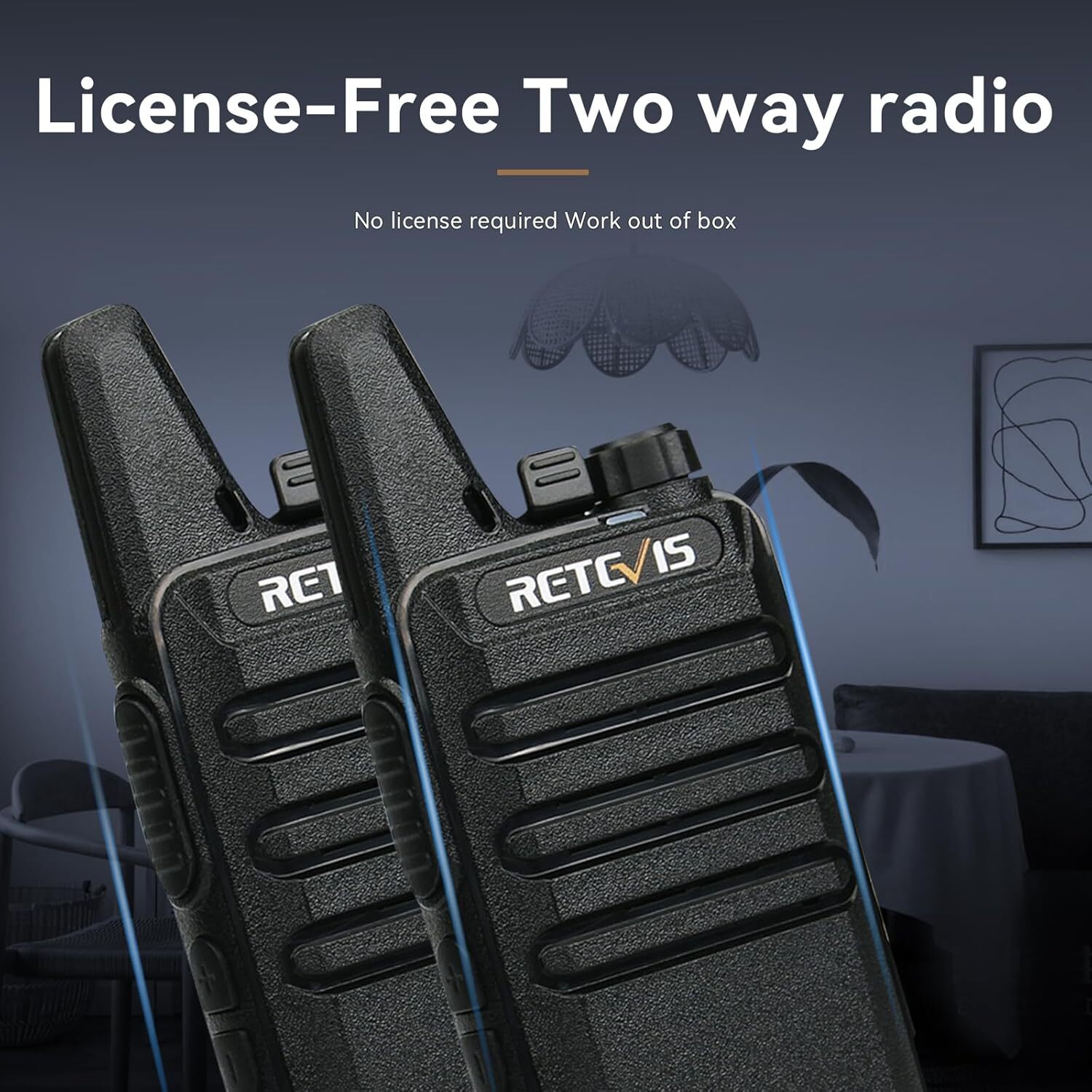 Retevis RT22 UHF Walkie Talkie Two Way Radio 2W CTCSS/DCS VOX For Family 2Pack