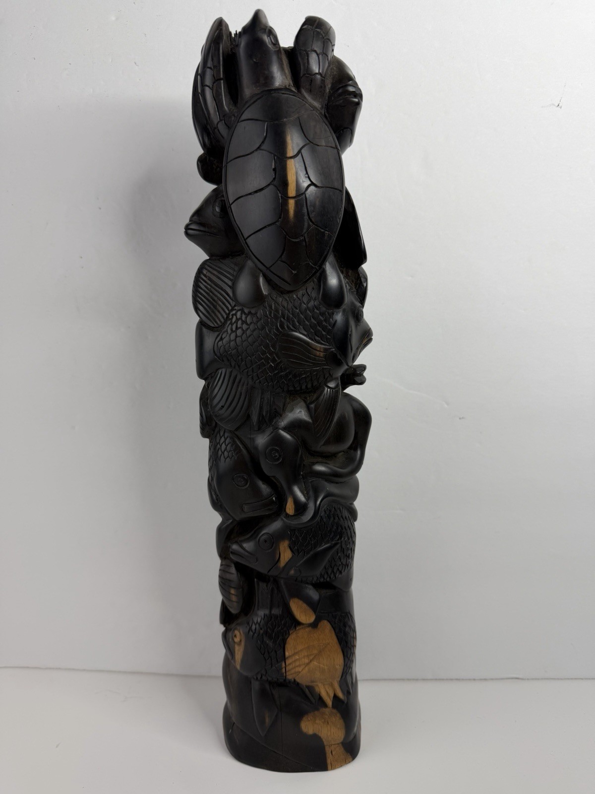 Vintage Hand Carved Solomon Islands Sea Spirit Tower Sculpture Gatokae Island