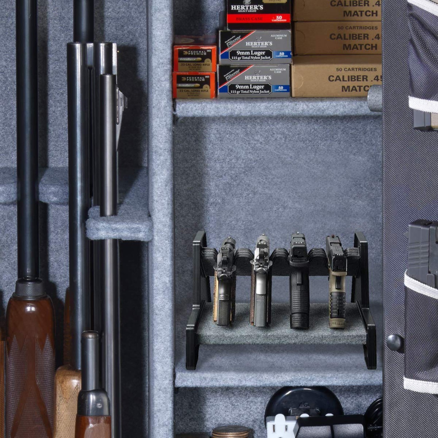 Mind and Action Pistol Rack, Handgun Holder for Safe, Cabinet Organizer, Gun ...