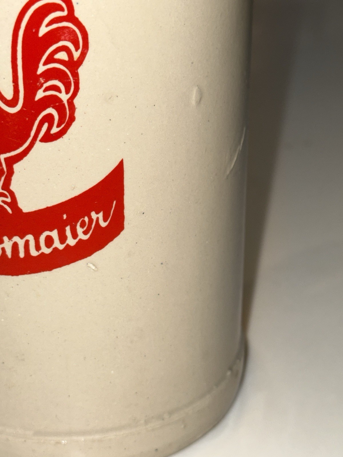 Vintage Gockelesmaier Stein Large Mug Germany Beer Red Rooster 1L KS Kruger EUC