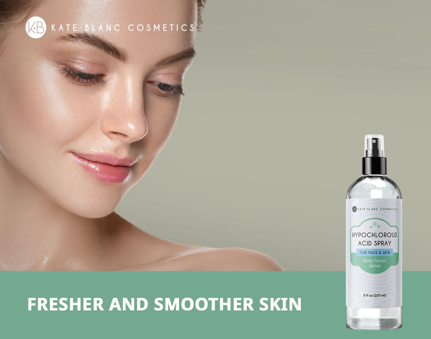 Hypochlorous Acid Spray for Face and Skin. Gentle Facial Cleanser for Acne-Prone