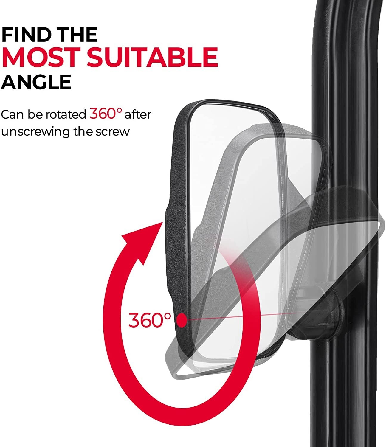 UTV Side Mirrors & Center Mirror For 2017-2024 Polaris Ranger 500 570 /900 /1000