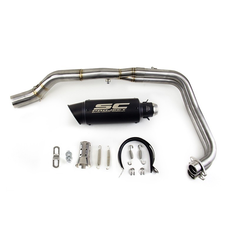 For Yamaha YZF R3 2015-2025 MT-03 Whole System Black Muffler Exhaust Header Pipe