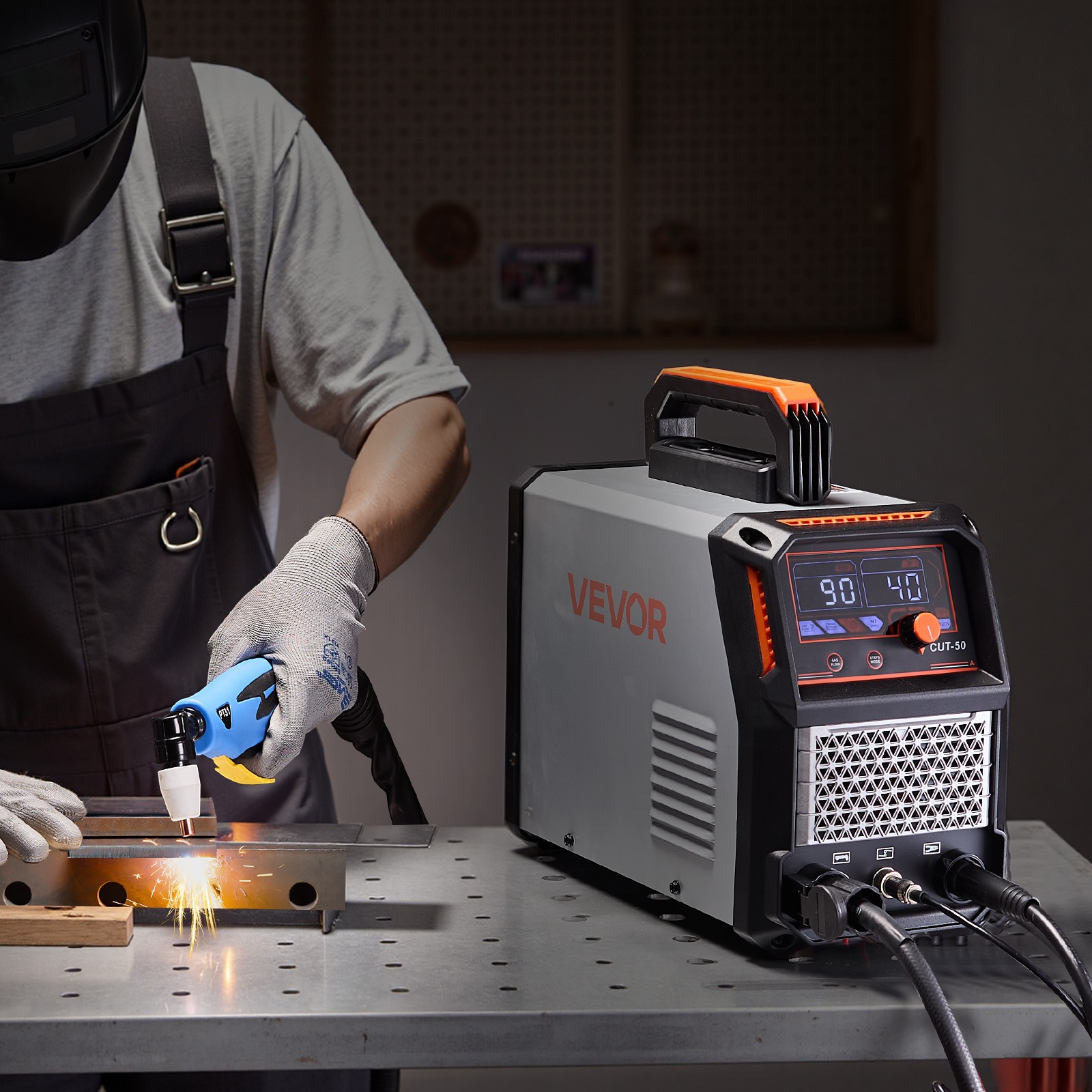 VEVOR Plasma Cutter 50A Plasma Cutting Machine 110V/220V Digital Display IGBT