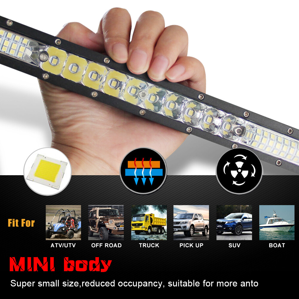 22 inch Slim Led Light Bar Spot Flood Combo Offroad UTV ATV Boat Truck DRL 20"