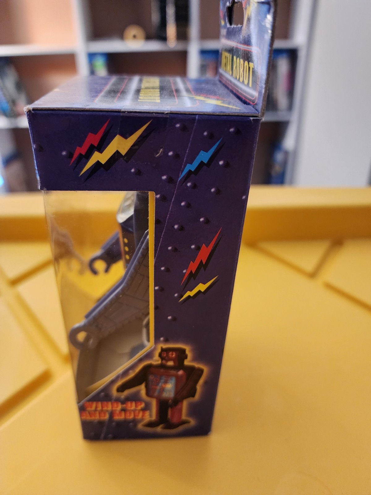 PLAY BOX METAL ROBOT TIN PLATE NEW IN BOX #7200 *ST - Blue